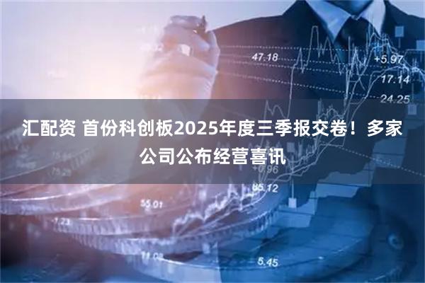 汇配资 首份科创板2025年度三季报交卷！多家公司公布经营喜讯