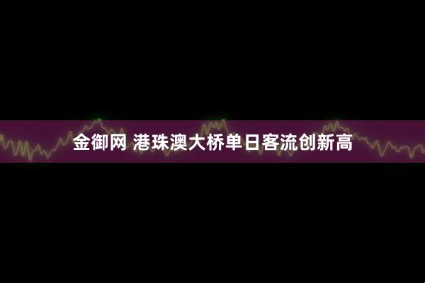 金御网 港珠澳大桥单日客流创新高