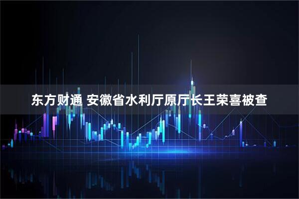 东方财通 安徽省水利厅原厅长王荣喜被查